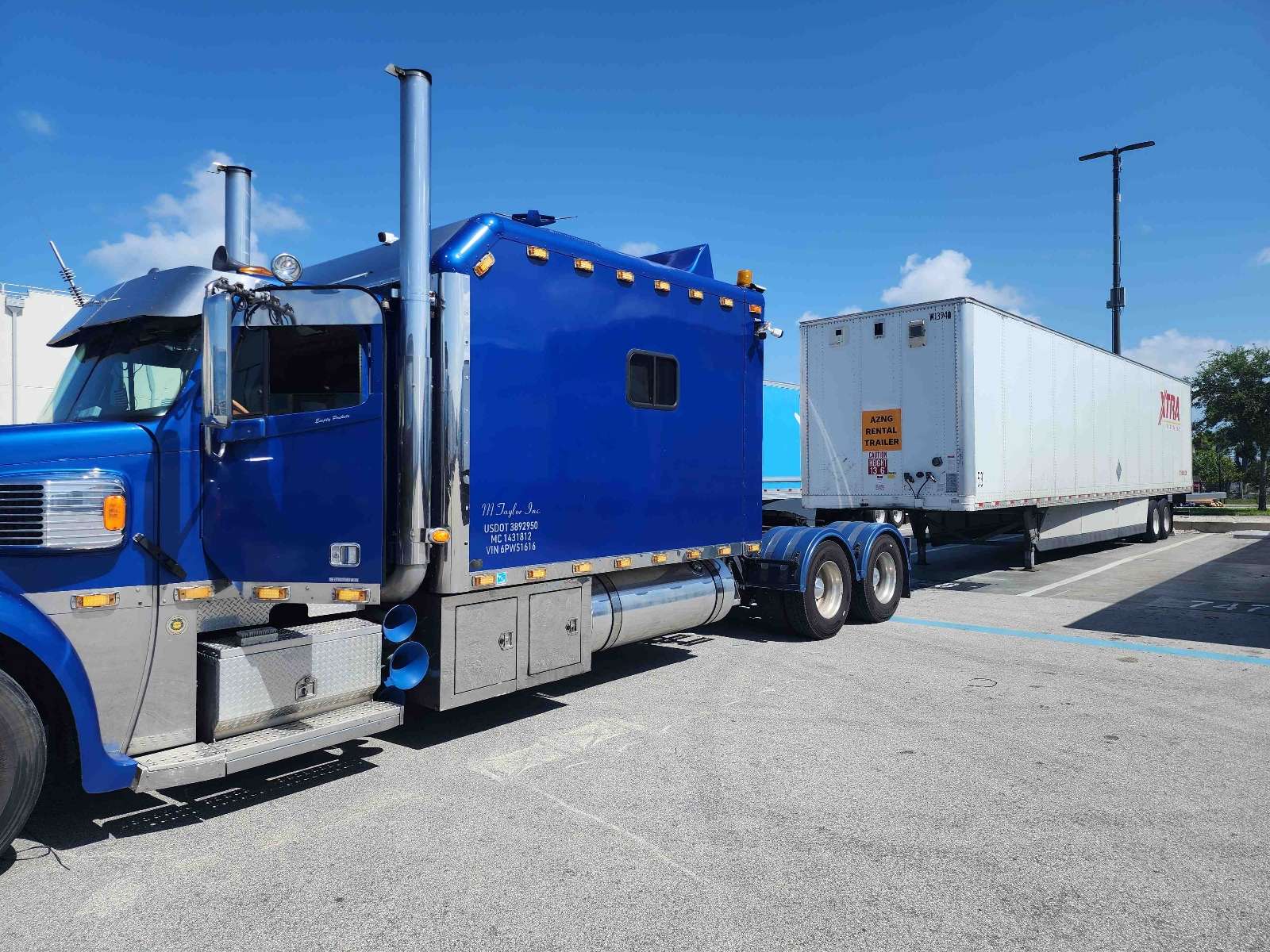 Power-only dry van pickup and delivery in Orange County Orlando Florida by M Taylor Inc