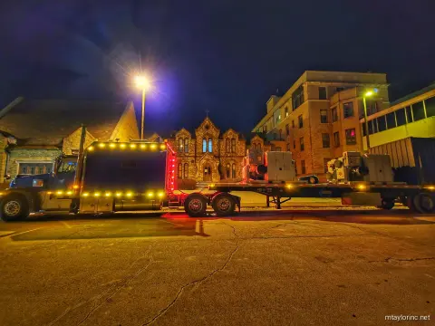 Night haul through a historic district
